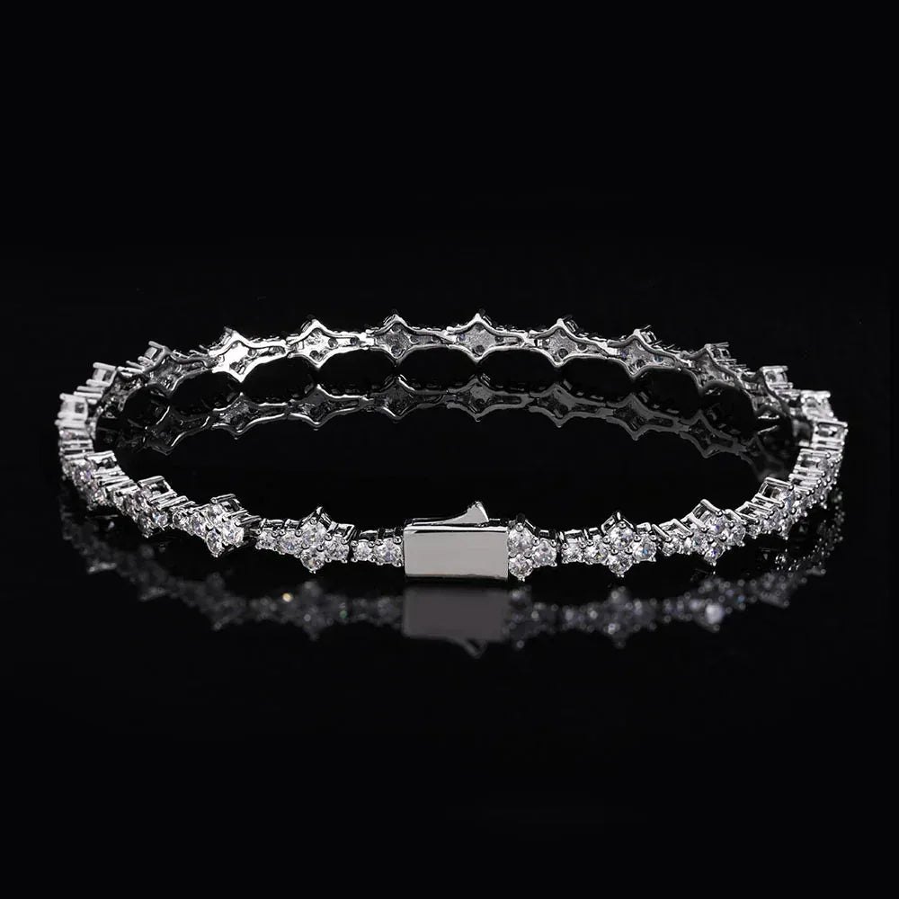 Airplane Zircon Tennis Chain Bracelet with Spring Clasp for Men & Women | Caratix Jewelry - CaratixJewelry