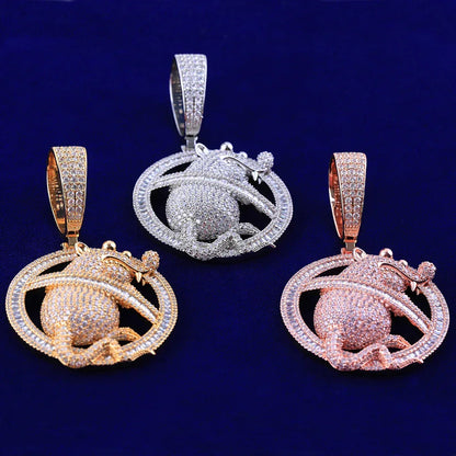 Men's & Women's Cartoon Character Necklace | Premium Copper CZ High-End Fashion Jewelry - CaratixJewelry