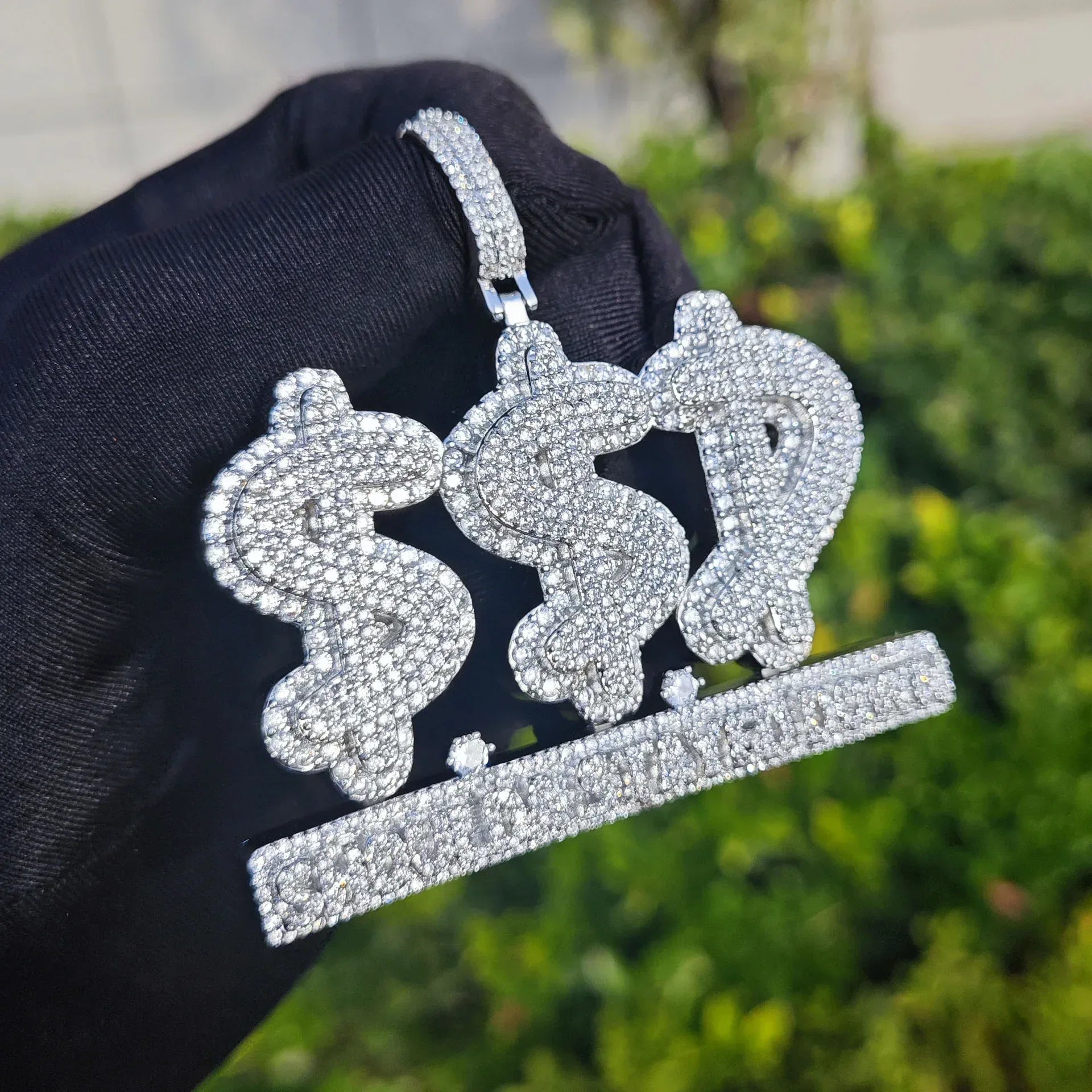 Iced Out Letter Pendant Necklace – Hip Hop CZ Initial Jewelry for Men & Women - CaratixJewelry