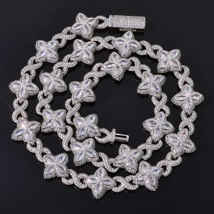 Zircon Infinity Cuban Chain Necklace for Men Choker Style | Caratix Jewelry - CaratixJewelry