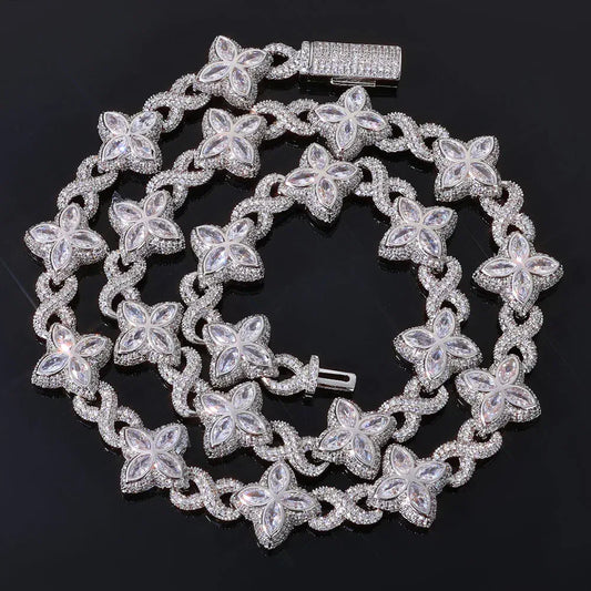 Zircon Infinity Cuban Chain Necklace for Men Choker Style | Caratix Jewelry - CaratixJewelry