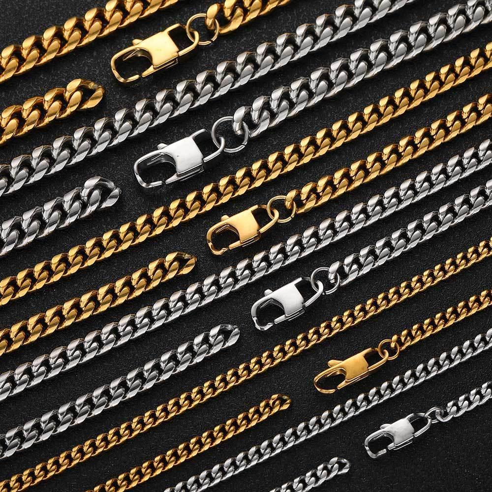 Polished Cuban Chain Necklace Stainless Steel Rapper Chain Style | Caratix Jewelry - CaratixJewelry