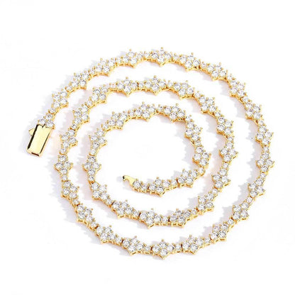Custom 18K Gold Airplane Moissanite Tennis Chain | Luxury Women's Hip Hop Bling | Caratix - CaratixJewelry