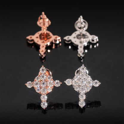 S925 Sterling Silver Moissanite Stud Earrings | D Color VVS1 Solitaire | Caratix