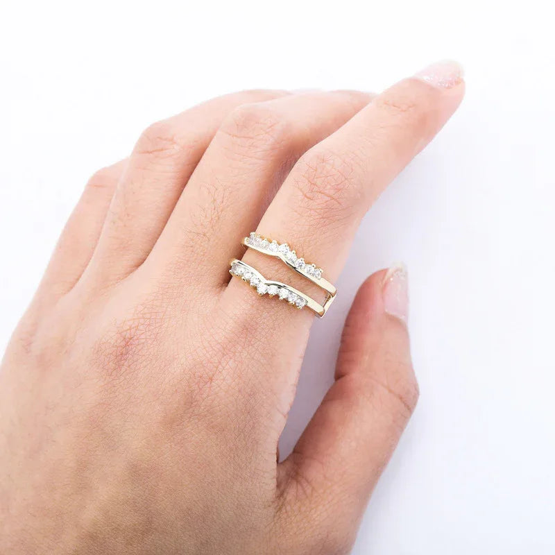 Detachable Interlocking Hip Hop Ring | 3-in-1 Combo Zirconia Band | Caratix