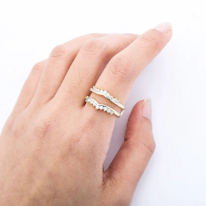 Detachable Interlocking Hip Hop Ring | 3-in-1 Combo Zirconia Band | Caratix