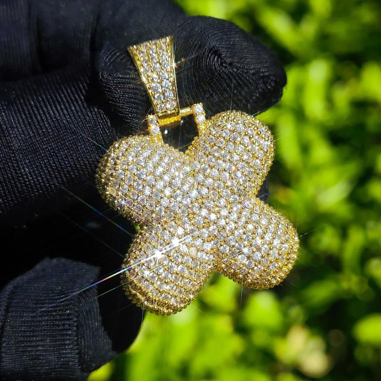 Iced Out Alphabet Letter Pendant | CZ Hip Hop 26-Letter Streetwear Jewelry - CaratixJewelry