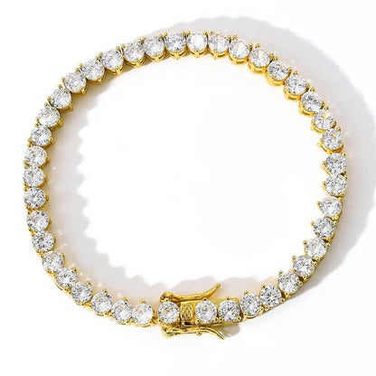 4mm Tennis Chain Bracelet with Prong-Set Zircon for Men & Women | Caratix Jewelry - CaratixJewelry