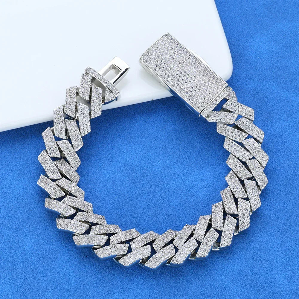 Custom 3 Row Rhombus Cuban Link Gold Chain for Rapper | Caratix - CaratixJewelry