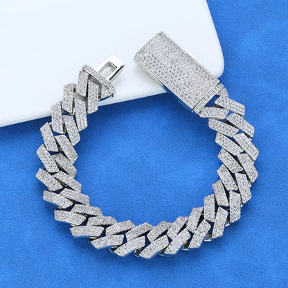 Custom 3 Row Rhombus Cuban Link Gold Chain for Rapper | Caratix - CaratixJewelry