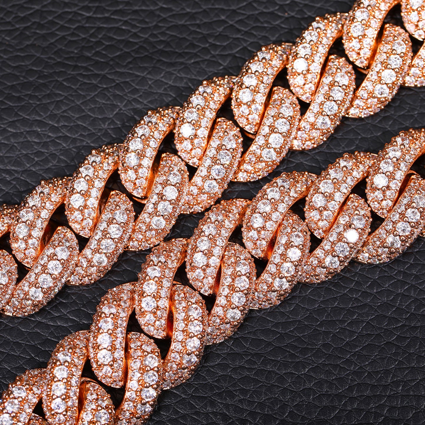15mm-18mm Bubble Cuban Link Chain Iced Out | Caratix