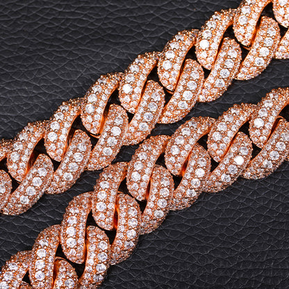 15mm-18mm Bubble Cuban Link Chain Iced Out | Caratix
