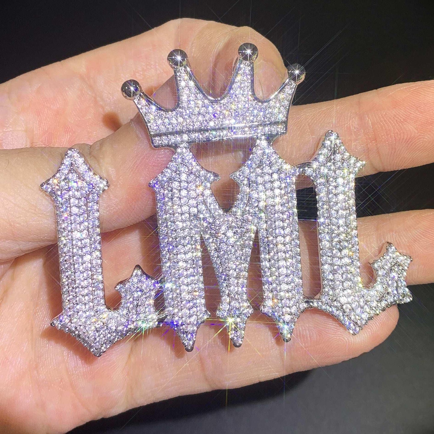Spiked Iced Out Letter Pendant | Hip Hop DIY CZ Initial Necklace Jewelry - CaratixJewelry