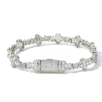 10mm Cross Star Zircon Hip Hop Bracelet Rapper Iced Out Chain Style | Caratix Jewelry - CaratixJewelry