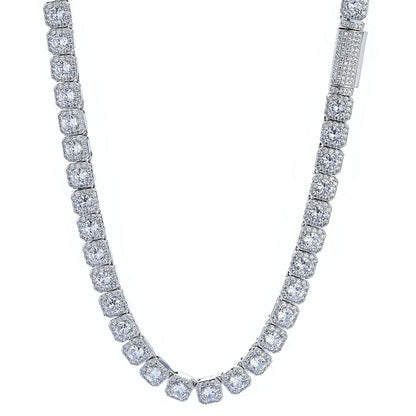 Hip Hop Bling 7mm S925 Silver CZ Ice Cube Link Necklace – Custom Women’s Luxury Jewelry | Caratix Jewelry - CaratixJewelry