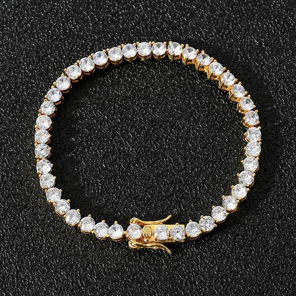 4mm Tennis Chain Bracelet with Prong-Set Zircon for Men & Women | Caratix Jewelry - CaratixJewelry
