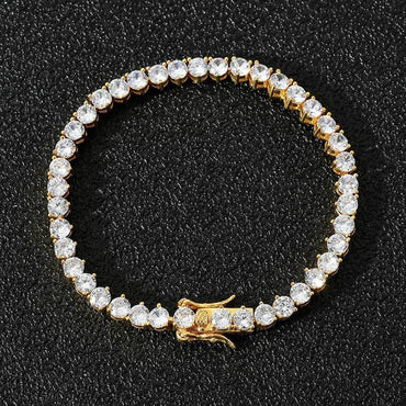 4mm Tennis Chain Bracelet with Prong-Set Zircon for Men & Women | Caratix Jewelry - CaratixJewelry