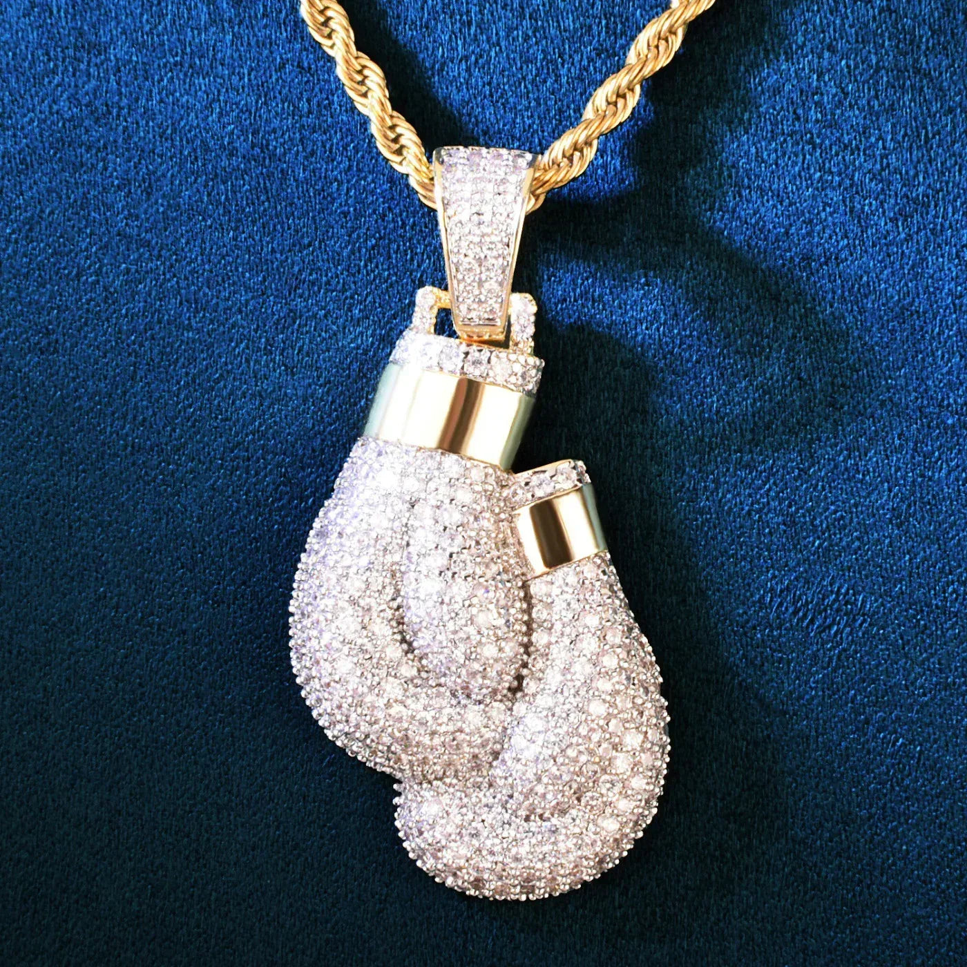 Iced Out Boxing Glove Pendant | CZ Hip Hop Streetwear Trendy Necklace - CaratixJewelry