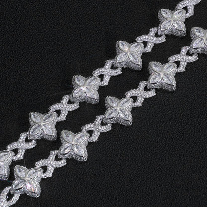 8mm Men's Thorn & Infinity 8 Clover Chain | Iced Out Zircon Necklace & Bracelet | Custom Gold Chain Rapper Style | Caratix - CaratixJewelry