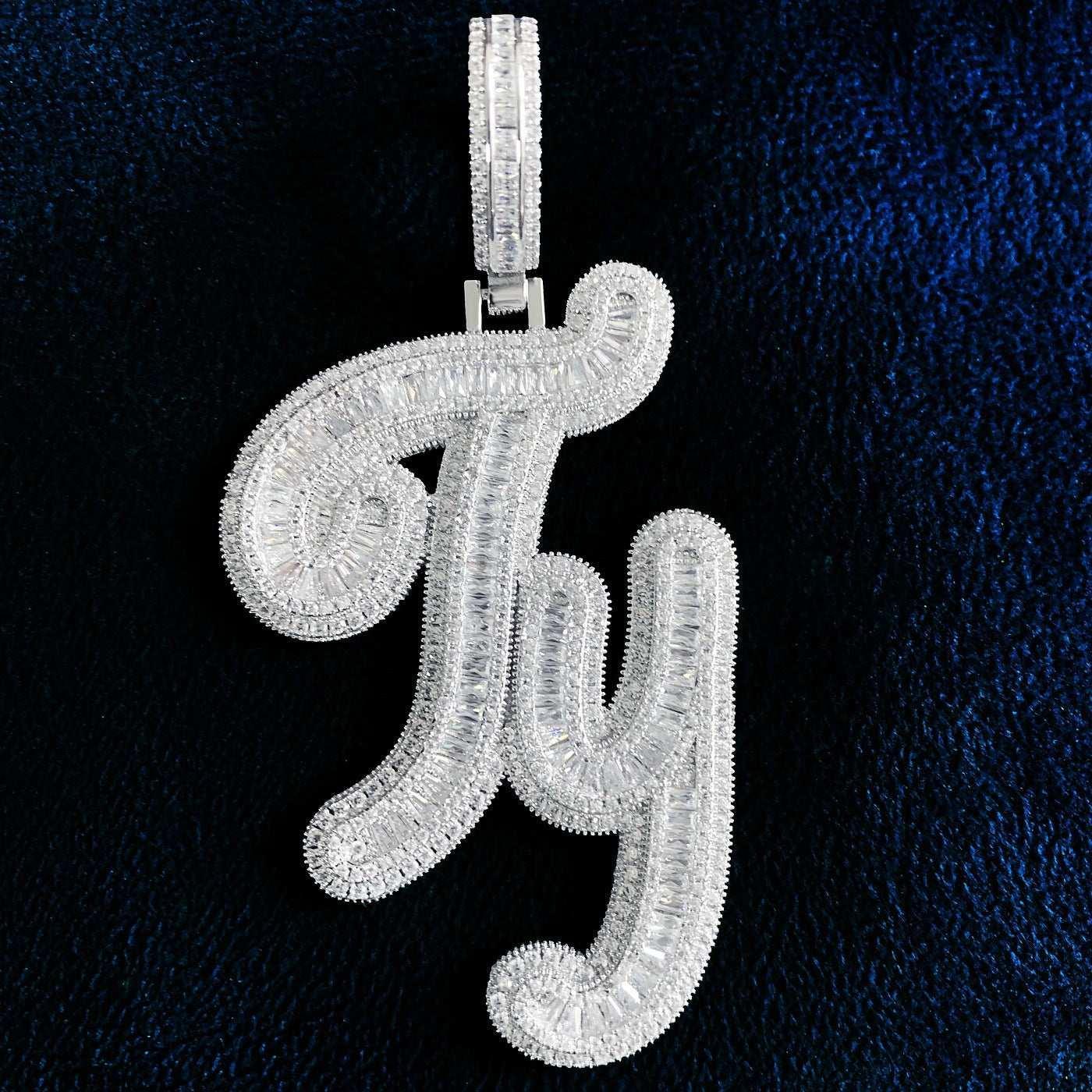 Iced Out Letter Pendant | Hip Hop CZ Alphabet Custom Necklace for Men & Women - CaratixJewelry