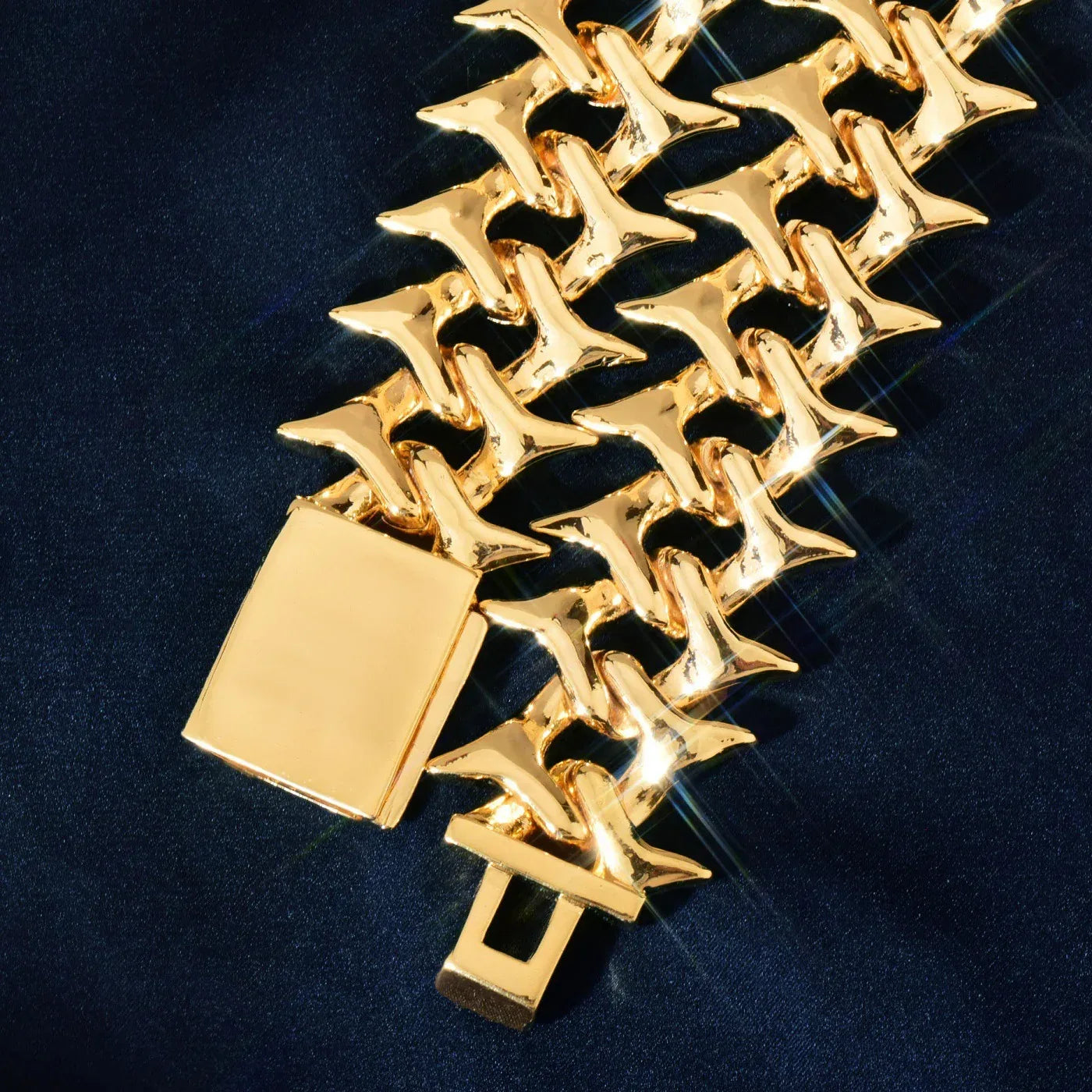 Iced Out Mustache Cuban Chain Necklace with Copper & Zircon | Hip Hop Jewelry | Caratix Jewelry - CaratixJewelry