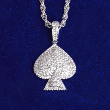 Men's "Love is a Gamble" Necklace | Premium Copper Red CZ Casino Jewelry - CaratixJewelry