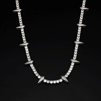 5mm Panther Tennis Chain S925 Silver Moissanite Rapper Necklace | Caratix Jewelry - CaratixJewelry