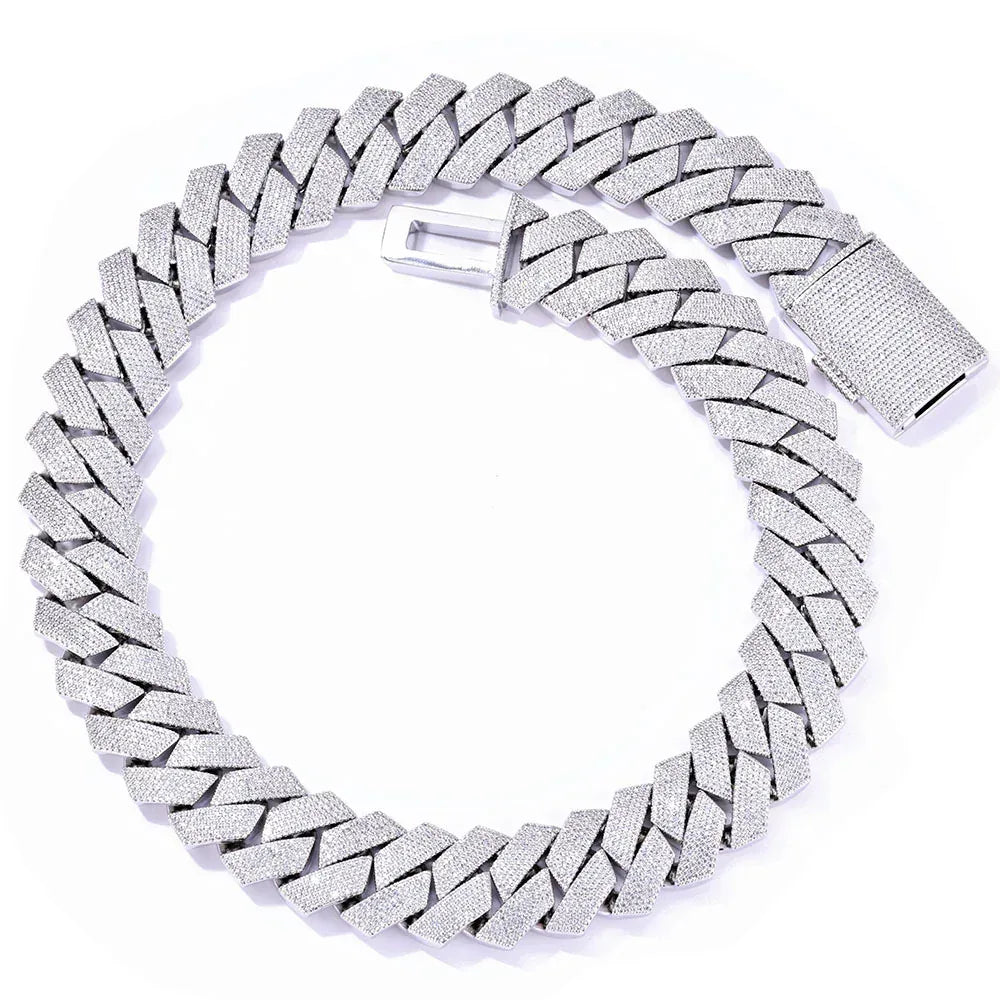 26mm 6-Row Iced Out Zircon Cuban Chain Necklace - CaratixJewelry