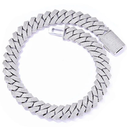 26mm 6-Row Iced Out Zircon Cuban Chain Necklace - CaratixJewelry