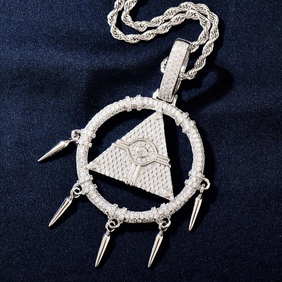 Iced Out Dream Catcher Pendant Necklace – Hip Hop CZ Streetwear Jewelry for Trendsetters - CaratixJewelry