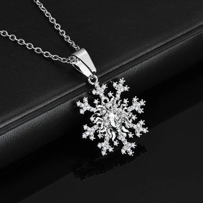 Custom Snowflake Portrait Pendant Necklace for Women | Trendy Hip Hop Jewelry – Caratix Jewelry - CaratixJewelry