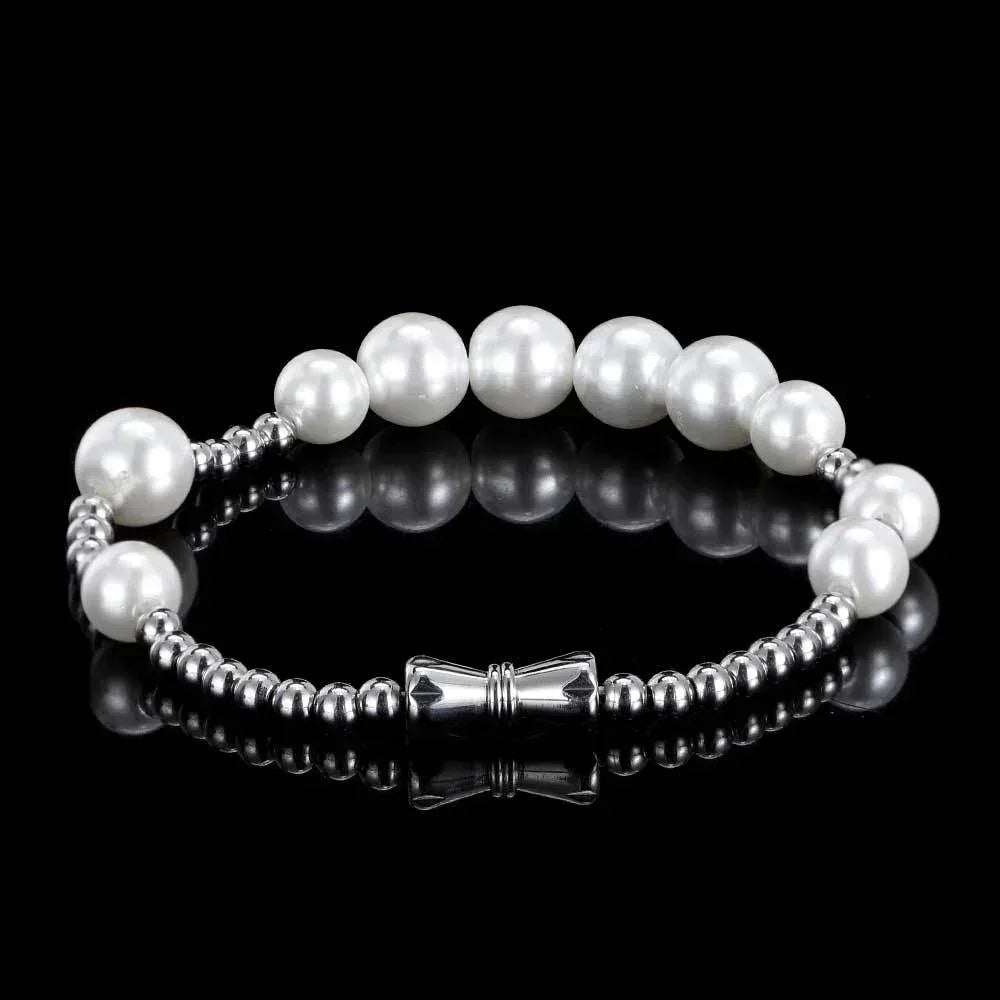 Elegant Pearl Bracelet for Women | Trendy Titanium Steel Hand Jewelry | Caratix Jewelry - CaratixJewelry