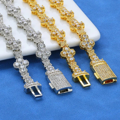 10mm Cross Star Iced Out Zircon Rapper Chain Hip Hop Jewelry | Caratix Jewelry - CaratixJewelry