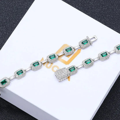 Emerald Zircon Colorful Gemstone Bracelet Luxury Jewelry for Women | Caratix Jewelry - CaratixJewelry