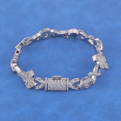 Iced Out Eye Cross Zircon Hip Hop Jewelry Bracelet for Men | Caratix Jewelry - CaratixJewelry