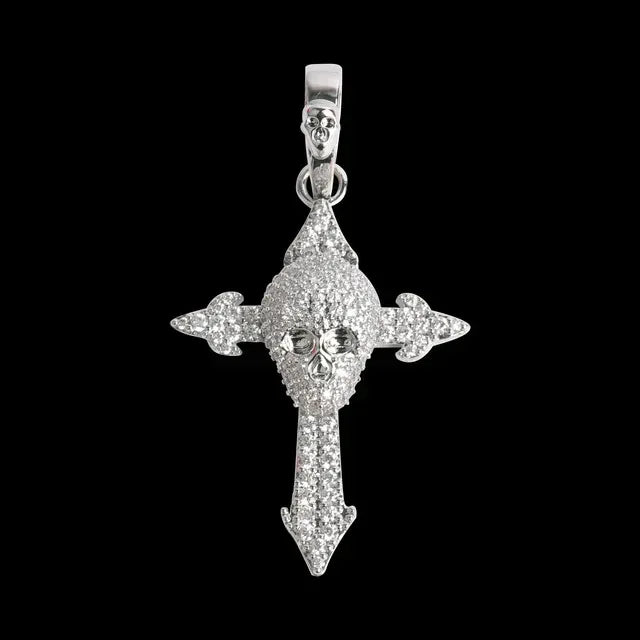 Men's Gothic Reaper Necklace | Premium Copper CZ Biker & Hip Hop Jewelry - CaratixJewelry