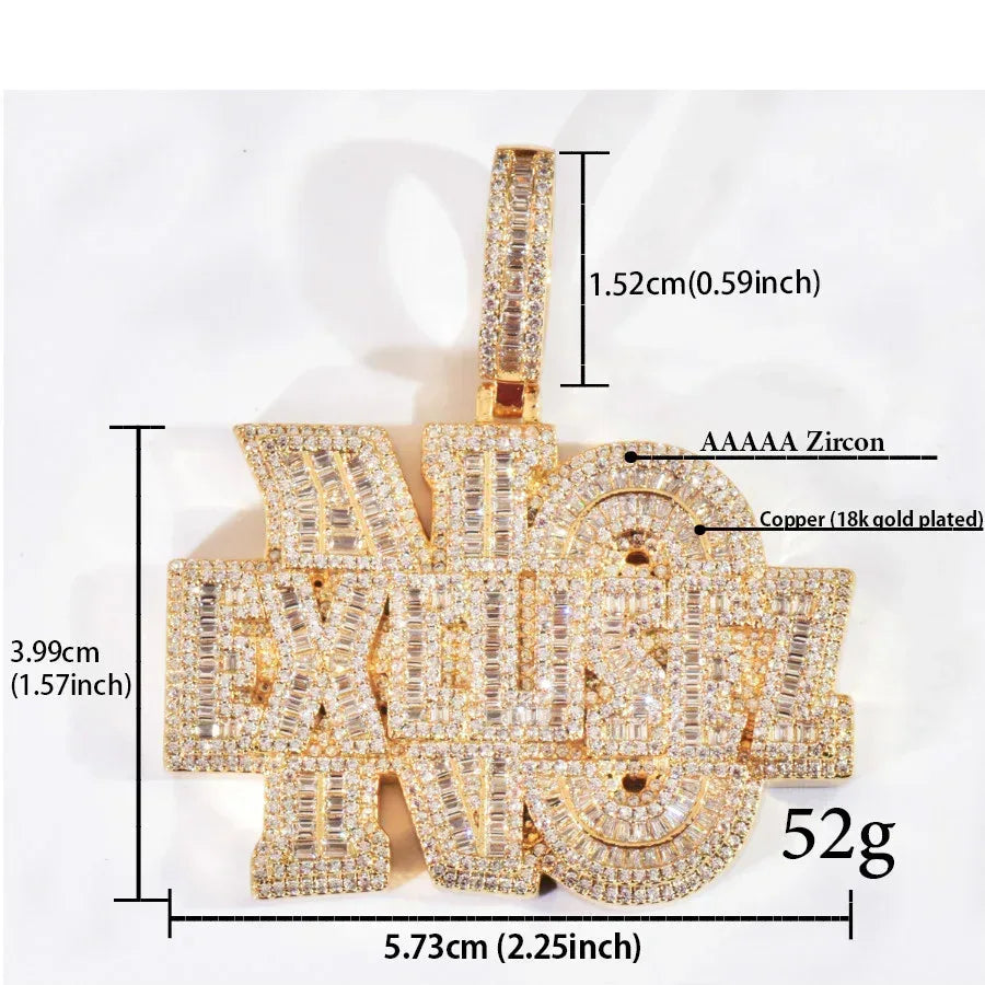 Micro-Pave Letter Pendant | CZ Hip Hop Unisex Trendy Streetwear Jewelry - CaratixJewelry