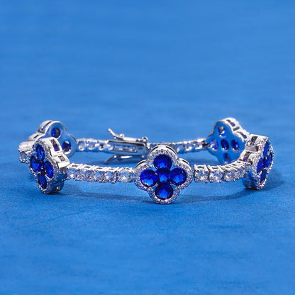 Spring Clasp Tennis Chain Necklace Colored Gemstones & Zircon Hip Hop Jewelry for Men | Caratix Jewelry - CaratixJewelry
