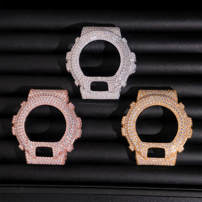 Custom S925 Silver Moissanite Watch Case | Iced Out Watch Bezel & Cover | Caratix