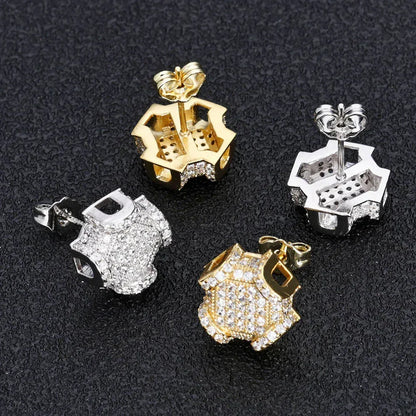 Custom S925 Sterling Silver Moissanite Stud Earrings for Men | Luxury Hip Hop Jewelry – Caratix Jewelry - CaratixJewelry