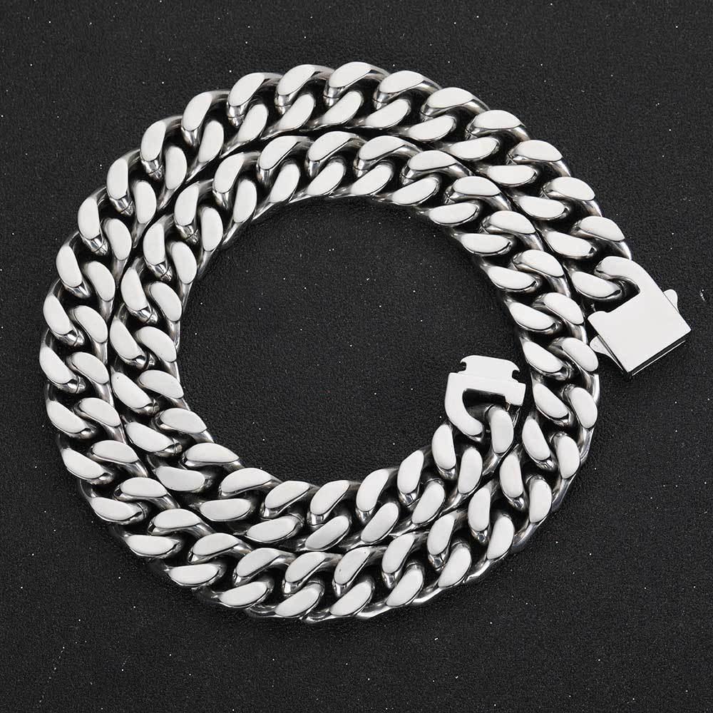 Stainless Steel Cuban Chain Necklace for Men | Caratix Jewelry - CaratixJewelry