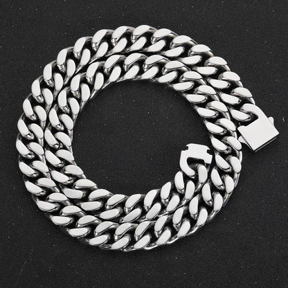 Stainless Steel Cuban Chain Necklace for Men | Caratix Jewelry - CaratixJewelry