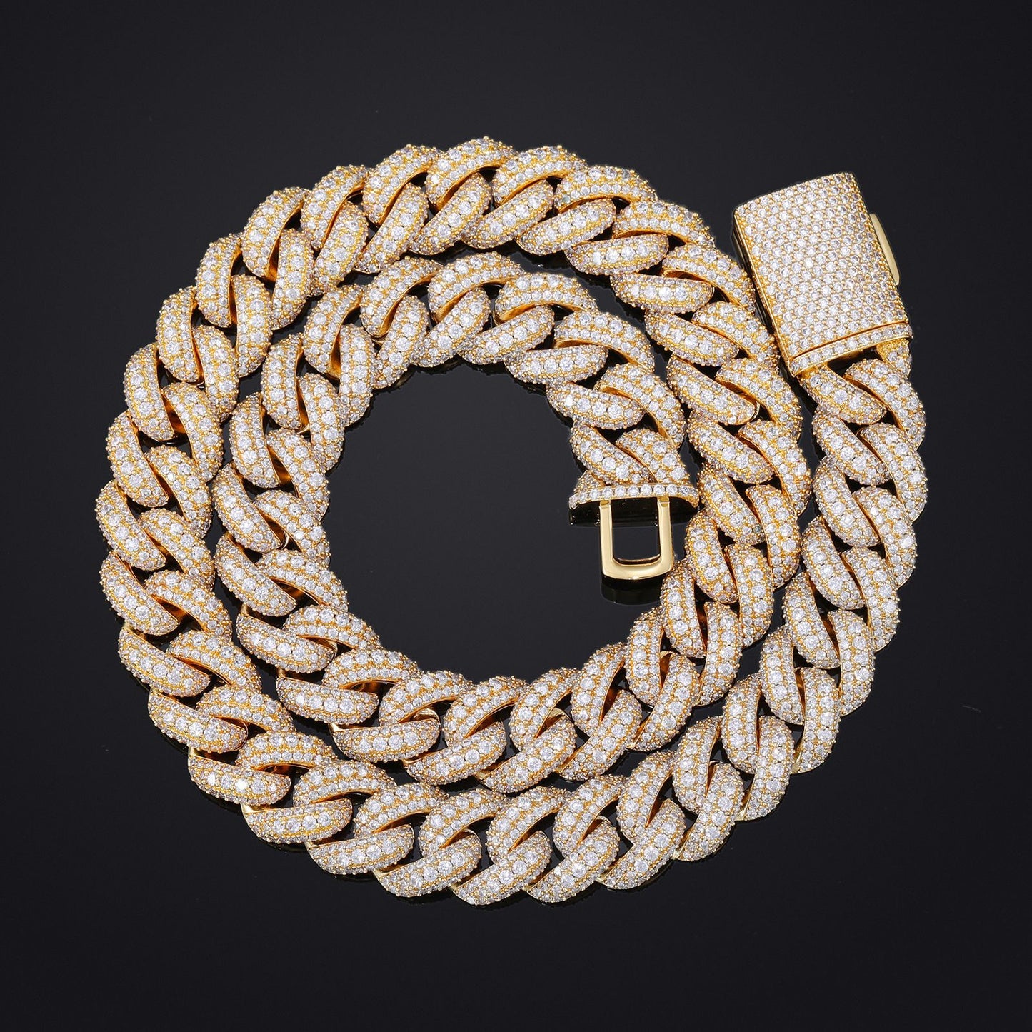15mm-18mm Bubble Cuban Link Chain Iced Out | Caratix