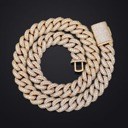 15mm-18mm Bubble Cuban Link Chain Iced Out | Caratix