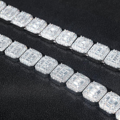 13mm D-Color Moissanite Cuban Link | S925 Silver Men’s Necklace - CaratixJewelry