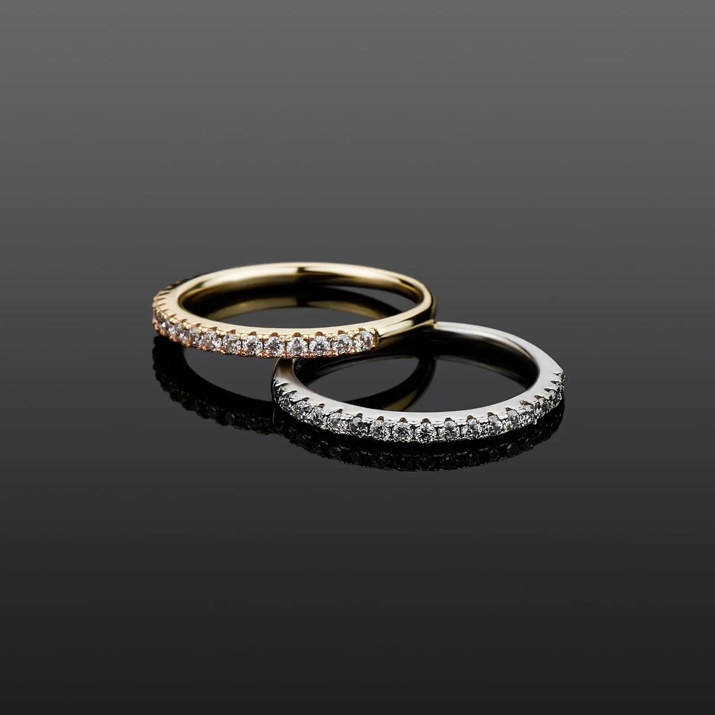 D Color Moissanite Ring S925 Sterling Silver | Minimalist Couple Band | Caratix