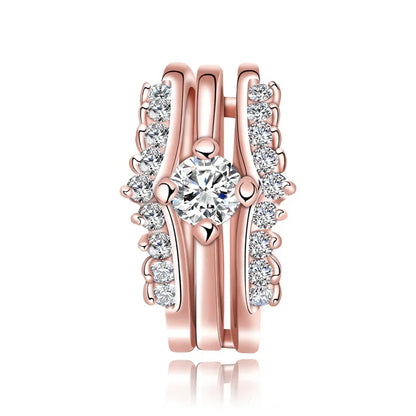 Detachable Interlocking Hip Hop Ring | 3-in-1 Combo Zirconia Band | Caratix