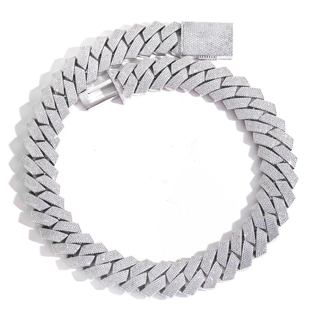Custom Six-Row Iced Out Cuban Chain | Heavyweight Flip-Clasp - CaratixJewelry