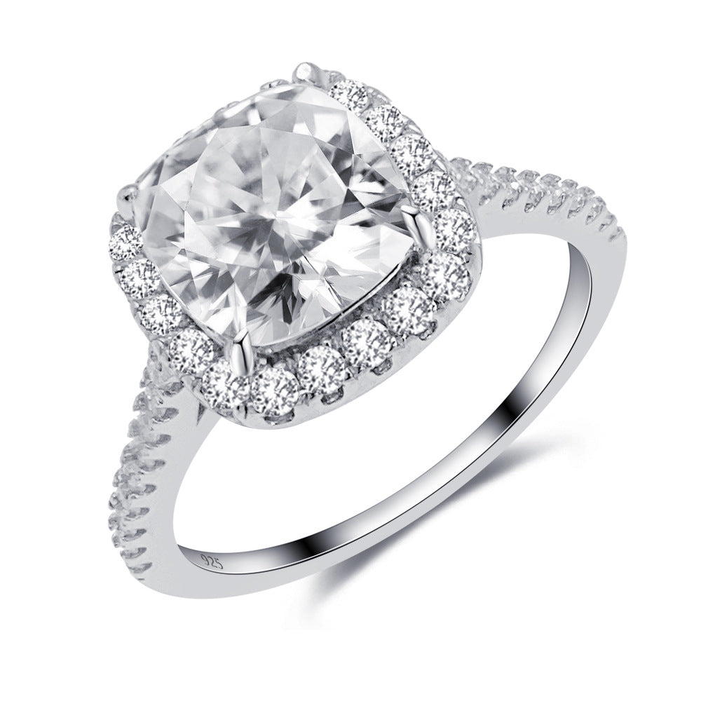 2026 Summer Collection: 2.5 Carat Cushion Cut Moissanite Ring | S925 Silver Ring | Caratix