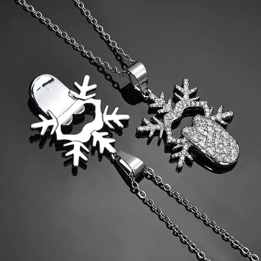 Snowflake Tongue Pendant Necklace Zircon Hip Hop Jewelry | Caratix Jewelry - CaratixJewelry